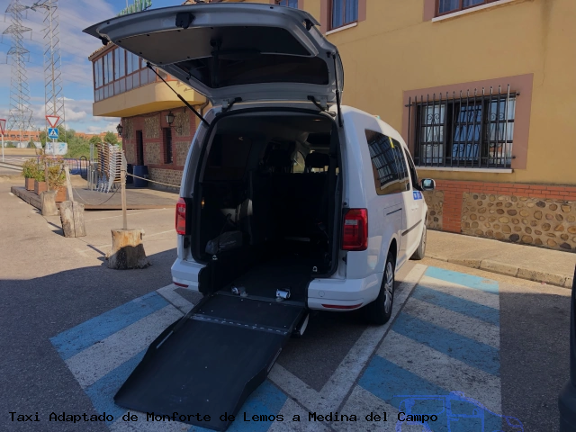 Taxi accesible de Medina del Campo a Monforte de Lemos